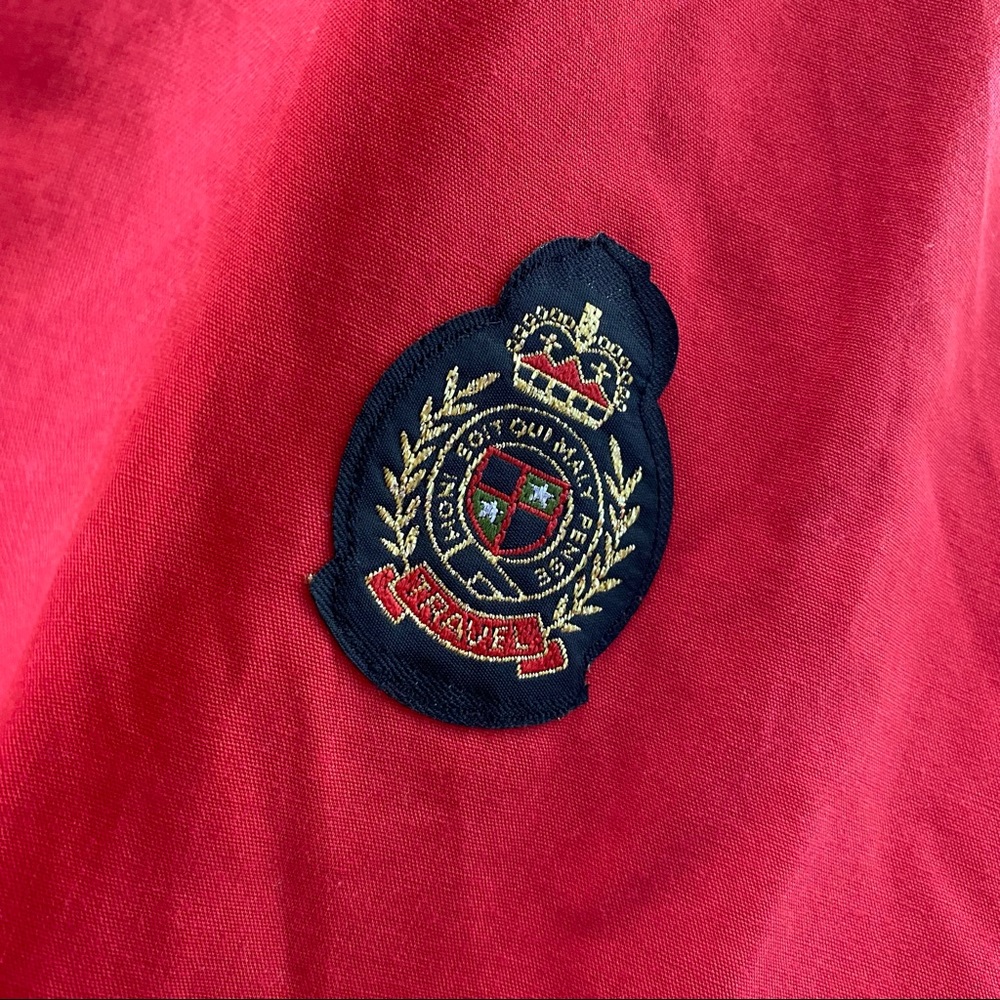 80s/90s vintage Stranger Things red zipper jacket windbreaker coat lightweight M - Picture 4 of 6